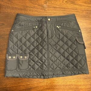 Athleta Quilted Mini Skirt in Black